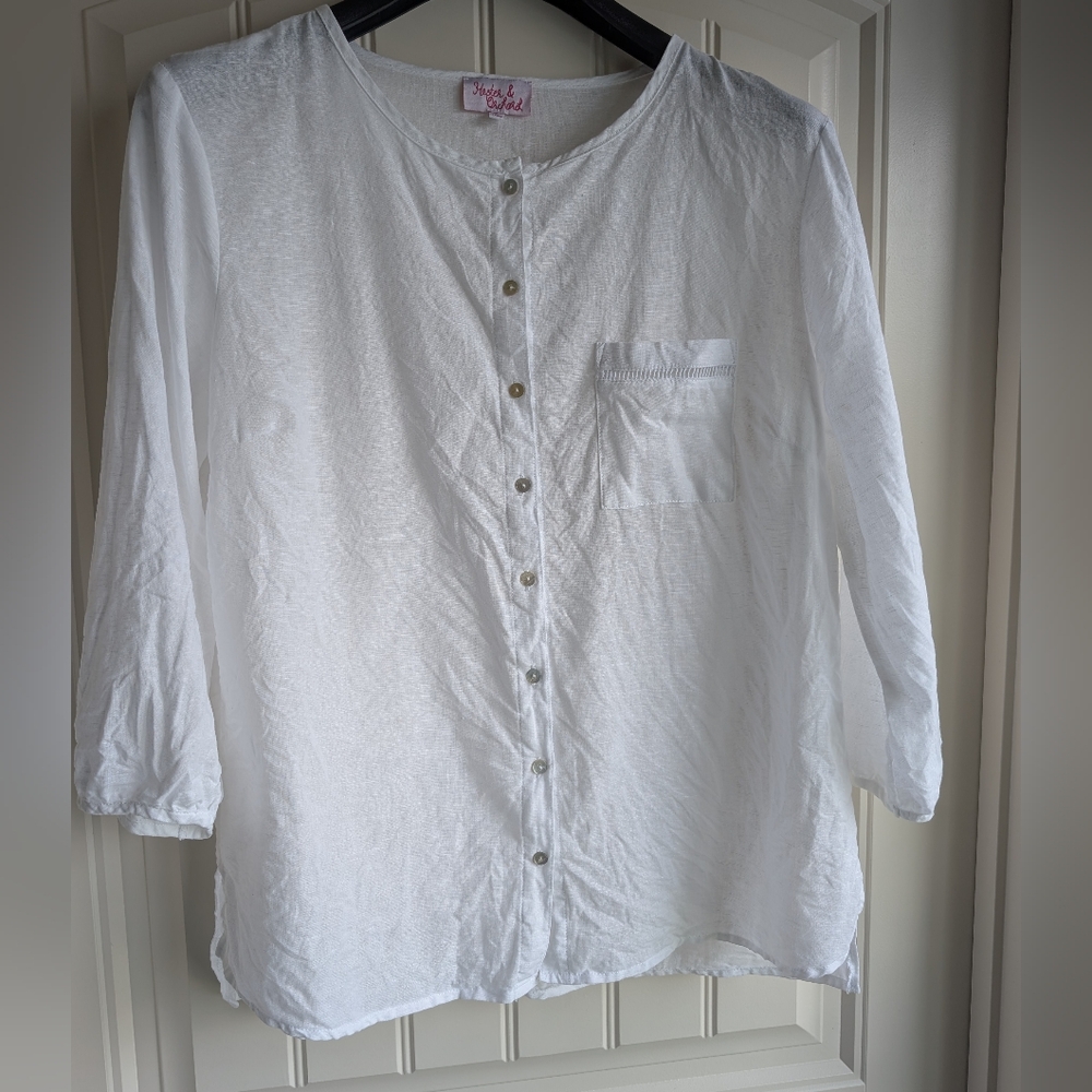 White Button-Up Blouse